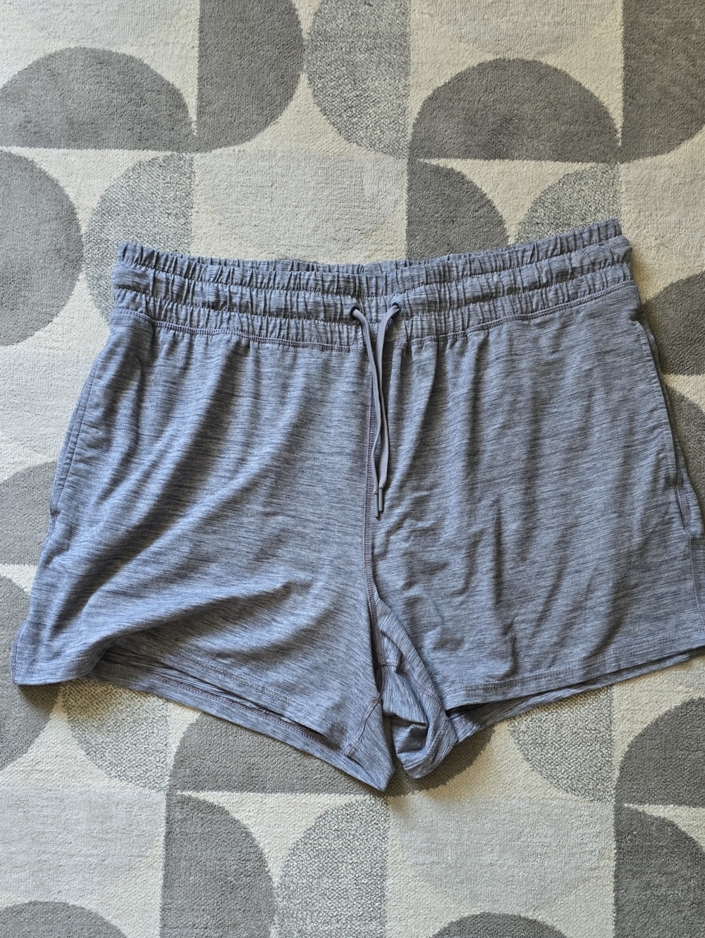 Women’s Gray Lounge Shorts with Elastic Waist
